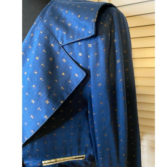 80s Vintage Platinum by Dorothy‎ Schoelen Cropped Navy blue Jacket sailor collar - Picture 5 of 10